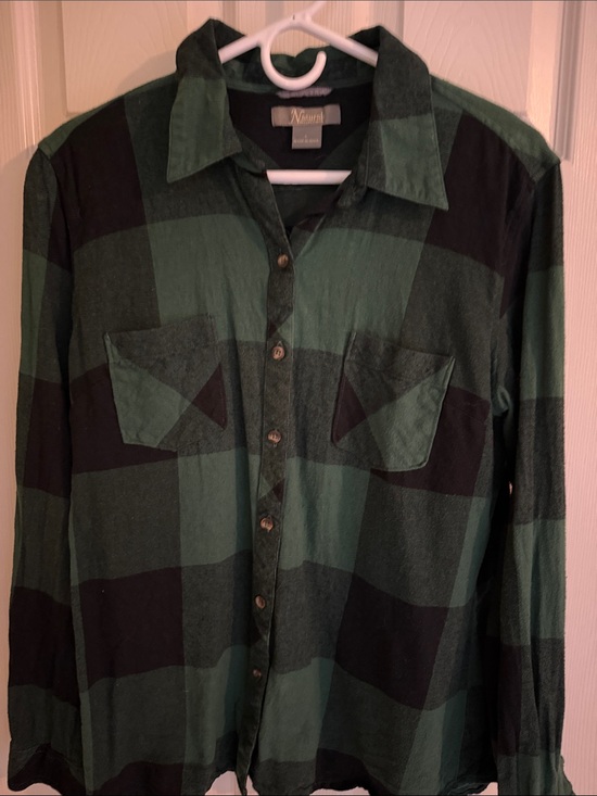 Naturalizer Tops - Naturalizer Women’s Green and Black Plaid Button-Down Shirt from Cabela’s